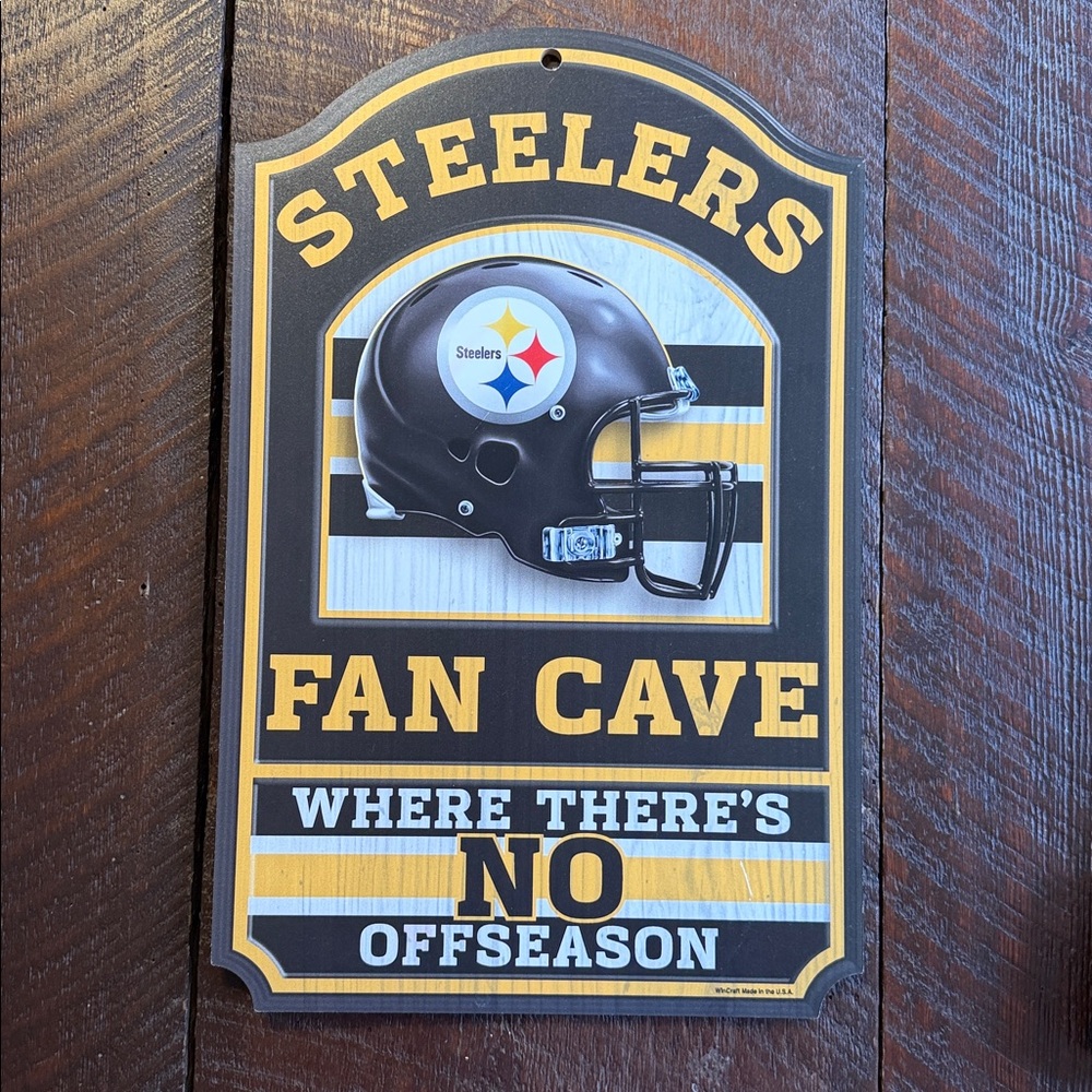 Pittsburgh Steelers Fan Cave Sign NFL Wall Decor